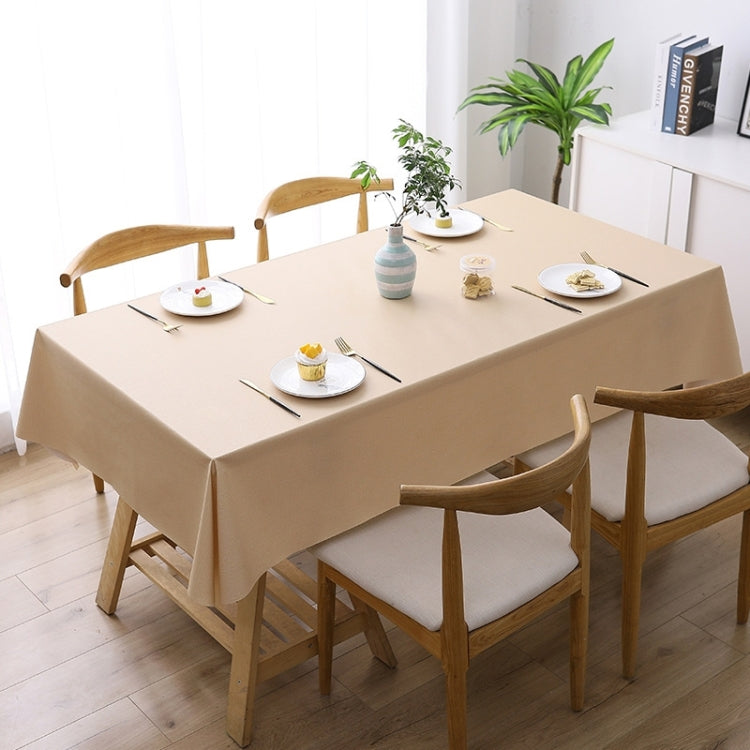 Khăn trải bàn PVC màu trơn chống thấm nước, chống dầu và chống bỏng dùng một lần, 140x140cm, 140x180cm, 140x220cm