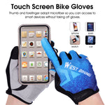 Găng tay đi xe WEST BIKING YP0211216 giảm sốc, cảm ứng màn hình, full ngón, M, L, XL, XXL
