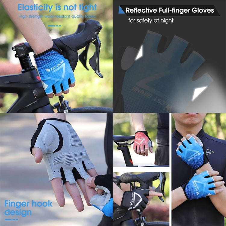Găng tay đi xe mùa hè WEST BIKING YP0211215 nửa ngón, thoáng khí, găng tay đạp xe ngoài trời, M, L, XL, XXL