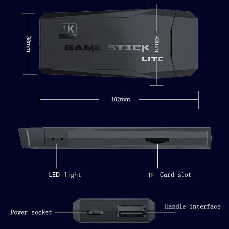 Máy chơi game mini TV gia đình Arcade HDMI không dây M8 với 2 tay cầm game, M8 32G (Không dây), M8 64G (Không dây)