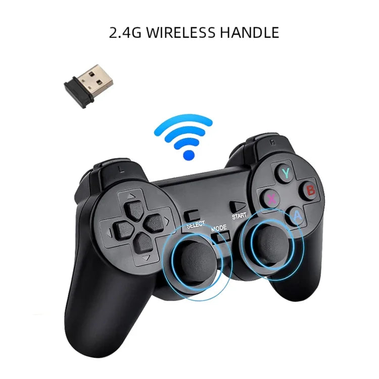 Máy chơi game mini TV gia đình Arcade HDMI không dây M8 với 2 tay cầm game, M8 32G (Không dây), M8 64G (Không dây)