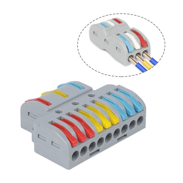 Đầu nối dây đa chức năng SPL-2 2 vào 3 ra màu sắc nhanh, SPL-2 2 vào 3 ra, SPL-3 3 vào 3 ra, SPL-42 2 vào 4 ra, SPL-62 2 vào 6 ra, SPL-63 3 vào 6 ra, SPL-93 3 vào 9 ra, LT-624 2 vào 4 ra, LT-626 2 vào 6 ra