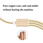 5 Chiếc Cáp Dữ Liệu Bện 2A 3 Trong 1 USB Sang USB-C / Type-C + 8 Pin + Micro USB, USB Sang USB-C / Type-C + 8 Pin + Micro USB