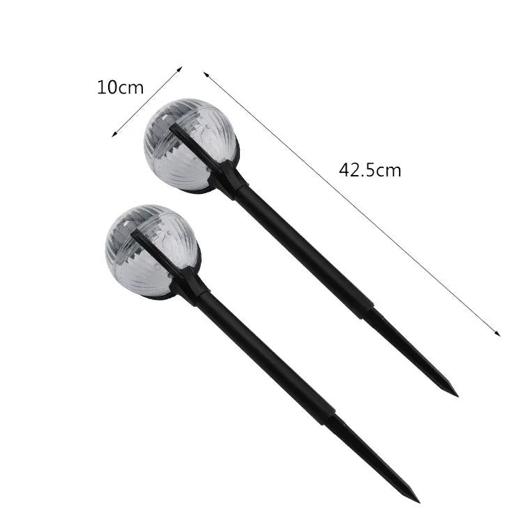 2 đèn cỏ sân vườn điều khiển ánh sáng năng lượng mặt trời ngoài trời, 2 đèn ánh sáng ấm