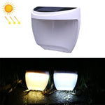 8 đèn LED điều khiển ánh sáng đèn tường sân vườn năng lượng mặt trời ngoài trời đèn hàng rào đèn cỏ đèn đường, ánh sáng trắng, ánh sáng ấm