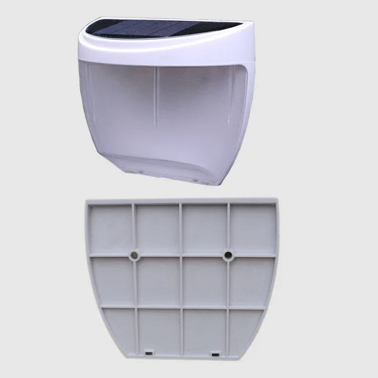 8 đèn LED điều khiển ánh sáng đèn tường sân vườn năng lượng mặt trời ngoài trời đèn hàng rào đèn cỏ đèn đường, ánh sáng trắng, ánh sáng ấm