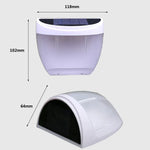 8 đèn LED điều khiển ánh sáng đèn tường sân vườn năng lượng mặt trời ngoài trời đèn hàng rào đèn cỏ đèn đường, ánh sáng trắng, ánh sáng ấm