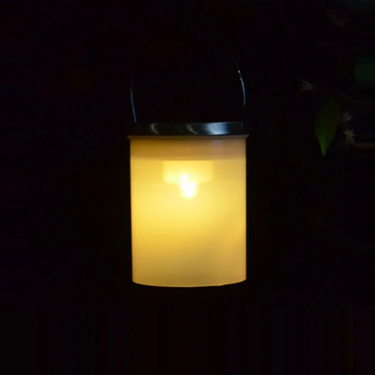 Đèn năng lượng mặt trời ngoài trời chống nước hình xô đèn LED sân vườn treo sân, đèn ngủ, ánh sáng nhiều màu, ánh sáng trắng, ánh sáng ấm