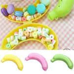 2 cái hộp bảo vệ chuối màu sắc dễ thương 3 màu hộp đựng cơm trưa hộp lưu trữ cho trẻ em