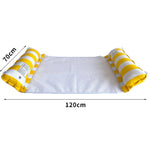 Võng bơm hơi PVC cho người lớn bơi lội nổi trên nước, kích thước 120 x 70cm, sọc xanh nhạt, sọc đỏ hồng, sọc vàng, sọc xanh lá, sọc cam, sọc xanh đậm, sọc vàng + xanh, sọc xanh lá + xanh
