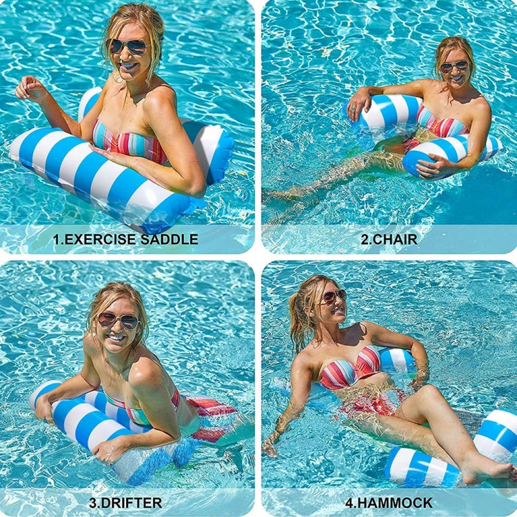 Võng bơm hơi PVC cho người lớn bơi lội nổi trên nước, kích thước 120 x 70cm, sọc xanh nhạt, sọc đỏ hồng, sọc vàng, sọc xanh lá, sọc cam, sọc xanh đậm, sọc vàng + xanh, sọc xanh lá + xanh