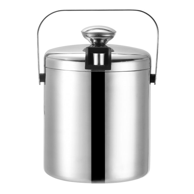 Xô Đá Thép Không Gỉ 304 Lớp Kép Rỗng Thùng Bia Rượu Có Kẹp Đá, Dung Tích: 1.3L, 1.3L Có Kẹp Đá