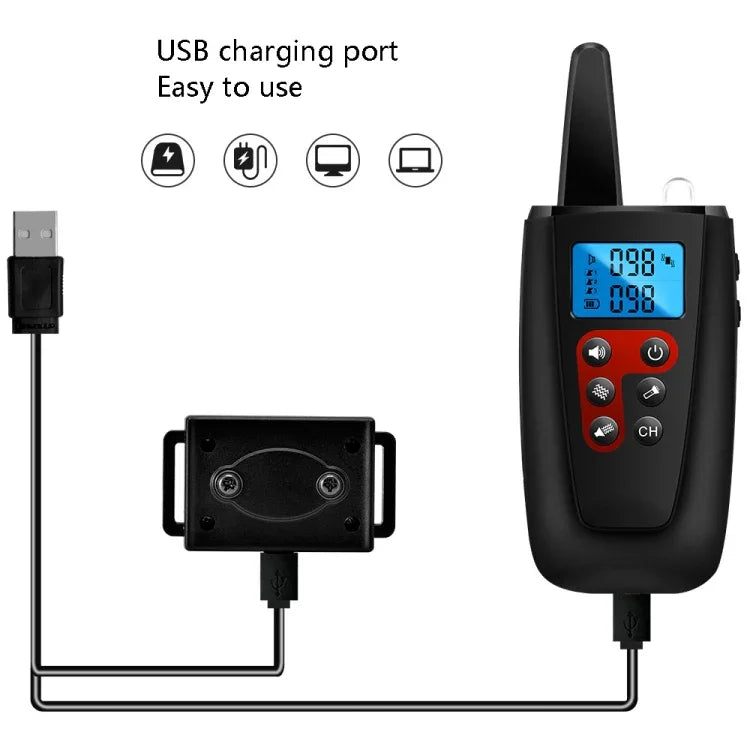PaiPaitek PD526V-2 Thiết Bị Huấn Luyện Chó Điều Khiển Từ Xa 1 Trong 2 Tốc Độ 100, Âm Thanh Rung, Vòng Cổ Điều Khiển Từ Xa Điện Tử Chống Sủa, PD526V-2