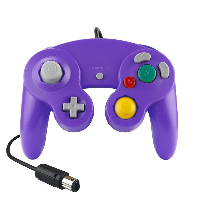 2 bộ tay cầm rung điểm đơn có dây cho Nintendo NGC / Wii, Trắng, Hồng, Vàng, Đỏ, Tím, Xanh lá, Xanh dương, Đen, Bạc, Cam