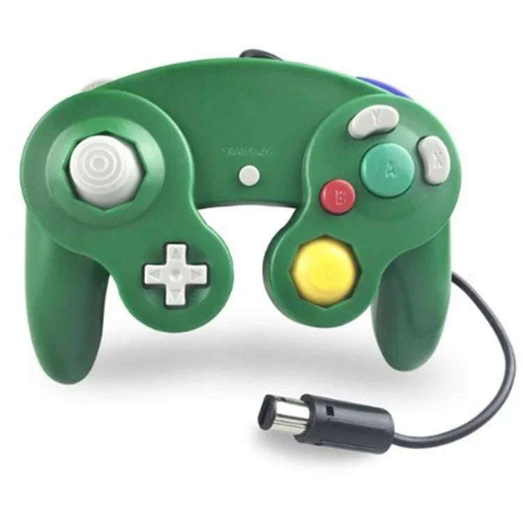 2 bộ tay cầm rung điểm đơn có dây cho Nintendo NGC / Wii, Trắng, Hồng, Vàng, Đỏ, Tím, Xanh lá, Xanh dương, Đen, Bạc, Cam