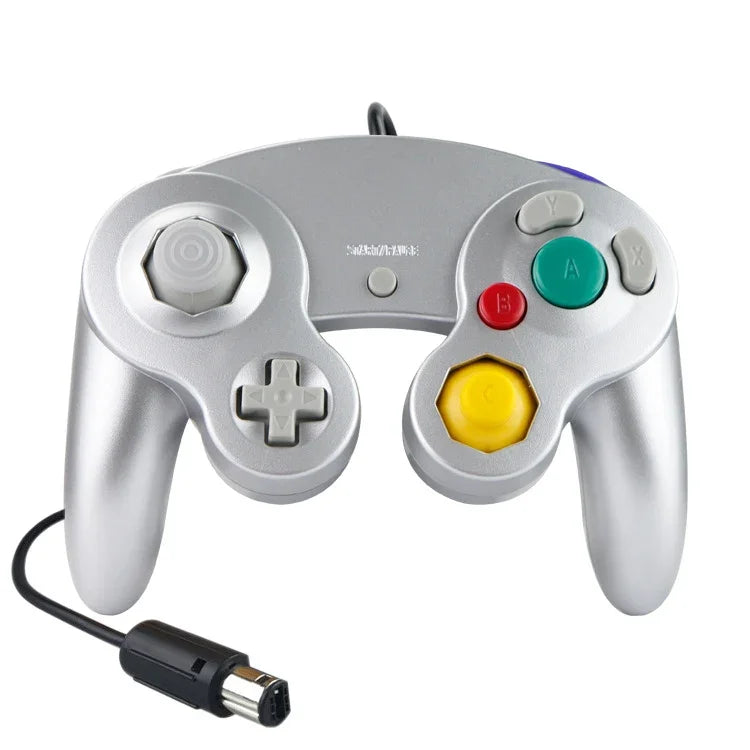 2 bộ tay cầm rung điểm đơn có dây cho Nintendo NGC / Wii, Trắng, Hồng, Vàng, Đỏ, Tím, Xanh lá, Xanh dương, Đen, Bạc, Cam