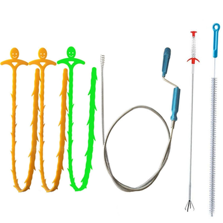 Bộ móc thông ống bếp, nhà vệ sinh chống tắc nghẽn, bộ dụng cụ thông cống, kiểu dáng:, bộ 6 cái/1m, bộ 6 cái/1.5m, bộ 6 cái/3m, bộ 6 cái/4m