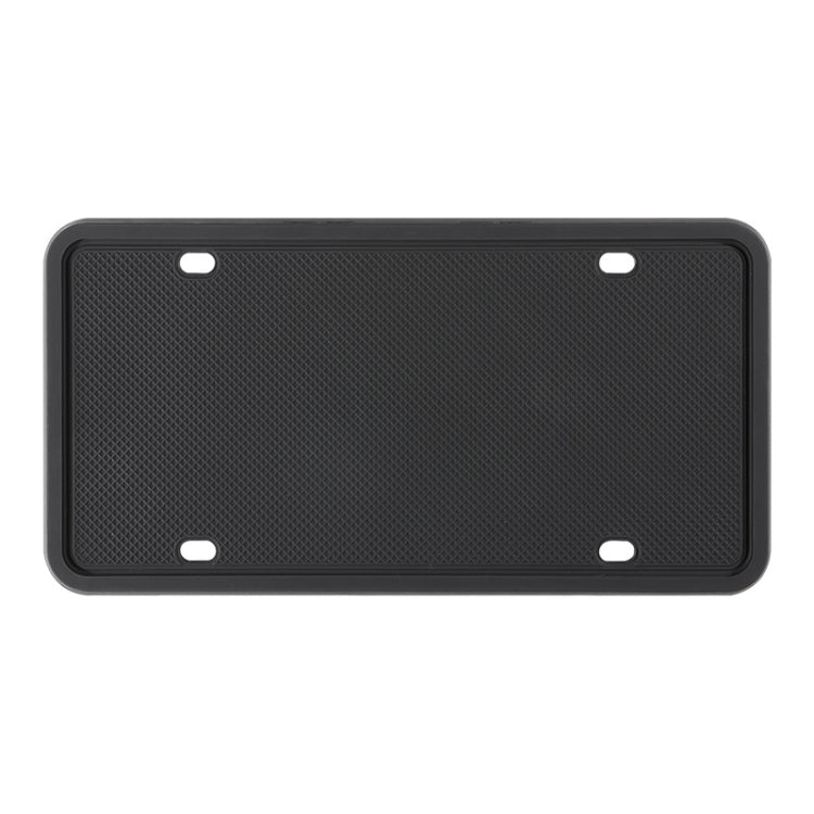 2 Sets Waterproof Rustproof Non-damaging Car Paint Silicone License Plate Frame, US Black, Black