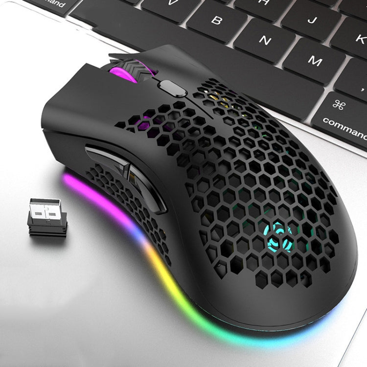 Chuột chơi game không dây sạc RGB nhiều màu K-Snake BM600 1600 DPI 7 phím, nhẹ rỗng, màu đen, trắng, hồng, xanh lam