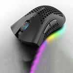 Chuột chơi game không dây sạc RGB nhiều màu K-Snake BM600 1600 DPI 7 phím, nhẹ rỗng, màu đen, trắng, hồng, xanh lam