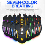 Chuột chơi game có dây T-WOLF V6 giao diện USB 6 nút 3200 DPI lập trình macro cơ học phát sáng 7 màu, chiều dài cáp: 1,5m, Phiên bản âm thanh định nghĩa macro đen bạc, Phiên bản âm thanh định nghĩa macro xám sắt