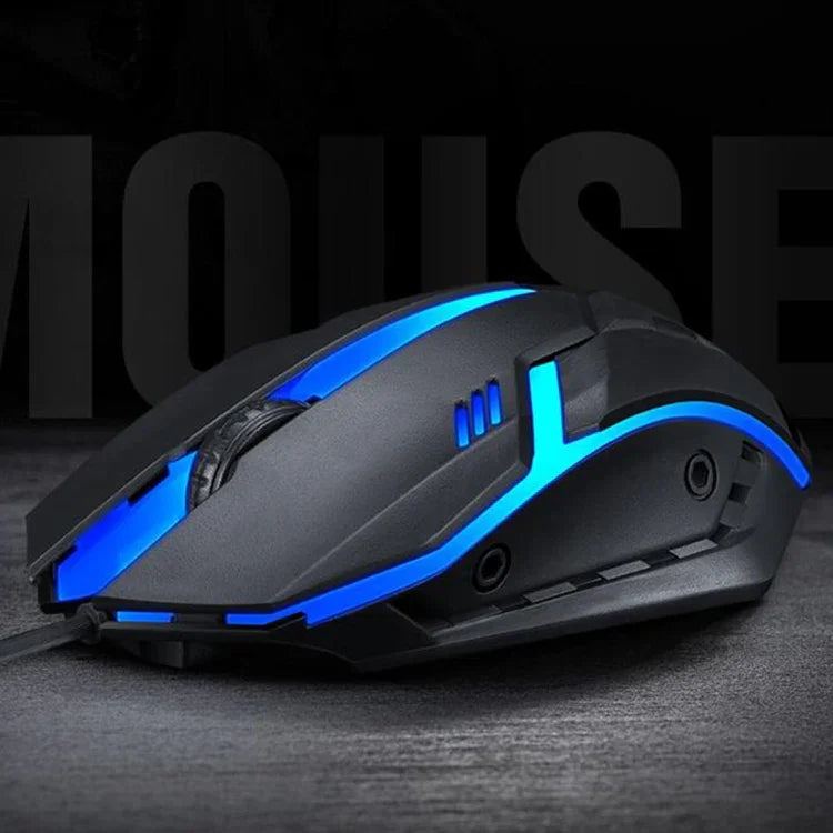 2 chiếc chuột có dây T-WOLF V1 giao diện USB 3 nút 1200 DPI, chuột chơi game đèn nền 7 màu, chiều dài cáp: 1.35m