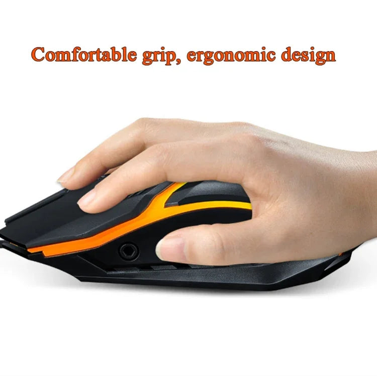 2 chiếc chuột có dây T-WOLF V1 giao diện USB 3 nút 1200 DPI, chuột chơi game đèn nền 7 màu, chiều dài cáp: 1.35m