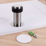 Bánh răng cửa chống va đập cao su đục lỗ bằng thép không gỉ, cửa tròn chống va đập hình trụ dạng sàn nhà, đục lỗ 46mm, 60mm, 80mm, không đục lỗ 46mm, 60mm, 80mm, thép xước 46mm có đầu nhựa + không đục lỗ...