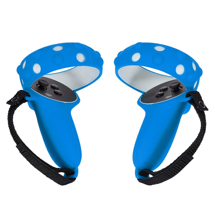 2 bộ ốp bảo vệ silicone cho tay cầm GS092, chống rơi và chống mất, ốp toàn diện cho Oculus Quest 2, GS092 xanh dương, GS092 đen