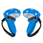 2 bộ ốp bảo vệ silicone cho tay cầm GS092, chống rơi và chống mất, ốp toàn diện cho Oculus Quest 2, GS092 xanh dương, GS092 đen