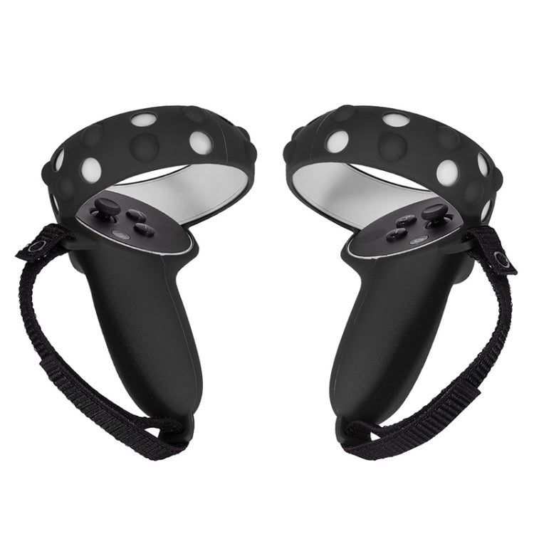 2 bộ ốp bảo vệ silicone cho tay cầm GS092, chống rơi và chống mất, ốp toàn diện cho Oculus Quest 2, GS092 xanh dương, GS092 đen