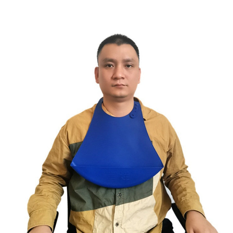 Yếm chống thấm silicon cho người già ăn, yếm người lớn rộng có túi nước bọt dùng một lần, yếm silicon chống thấm
