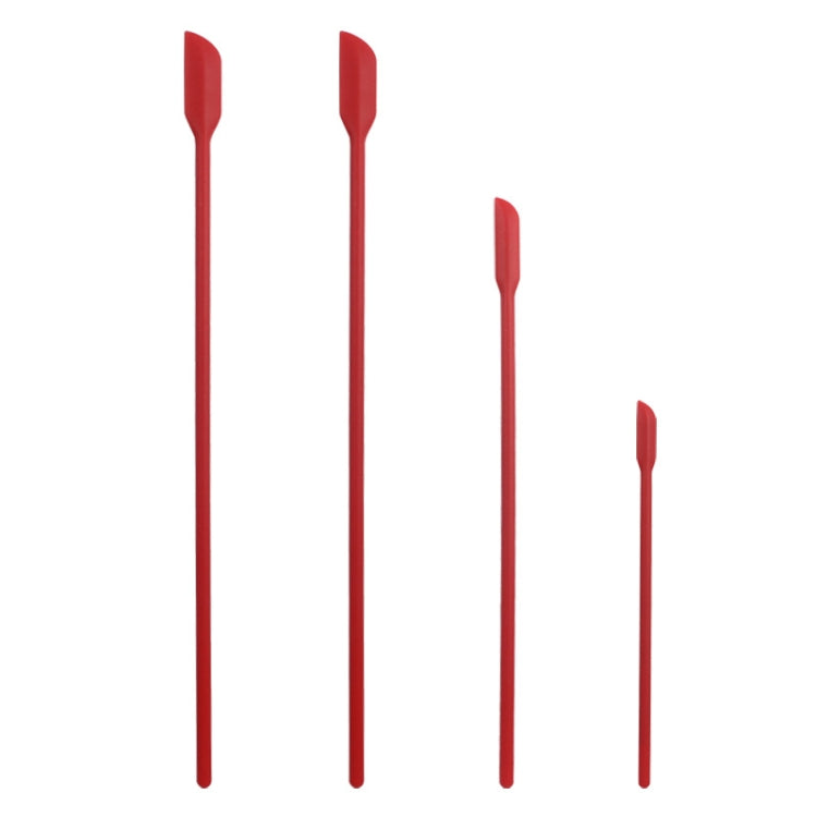 Bộ cạo mini silicone 4 trong 1 đầu nhọn, cạo kéo dài lọ mỹ phẩm, thìa mứt, 4 trong 1 màu đỏ, 4 trong 1 màu đen, 4 trong 1 nhiều màu, 4 trong 1 màu tím, 4 trong 1 màu xanh lá