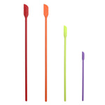 Bộ cạo mini silicone 4 trong 1 đầu nhọn, cạo kéo dài lọ mỹ phẩm, thìa mứt, 4 trong 1 màu đỏ, 4 trong 1 màu đen, 4 trong 1 nhiều màu, 4 trong 1 màu tím, 4 trong 1 màu xanh lá