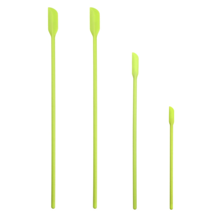 Bộ cạo mini silicone 4 trong 1 đầu nhọn, cạo kéo dài lọ mỹ phẩm, thìa mứt, 4 trong 1 màu đỏ, 4 trong 1 màu đen, 4 trong 1 nhiều màu, 4 trong 1 màu tím, 4 trong 1 màu xanh lá