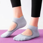 Tất yoga không gót chống trượt cho tập nhảy, phòng gym, thể thao trong nhà, size 35-42