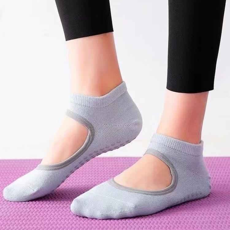 Tất yoga không gót chống trượt cho tập nhảy, phòng gym, thể thao trong nhà, size 35-42