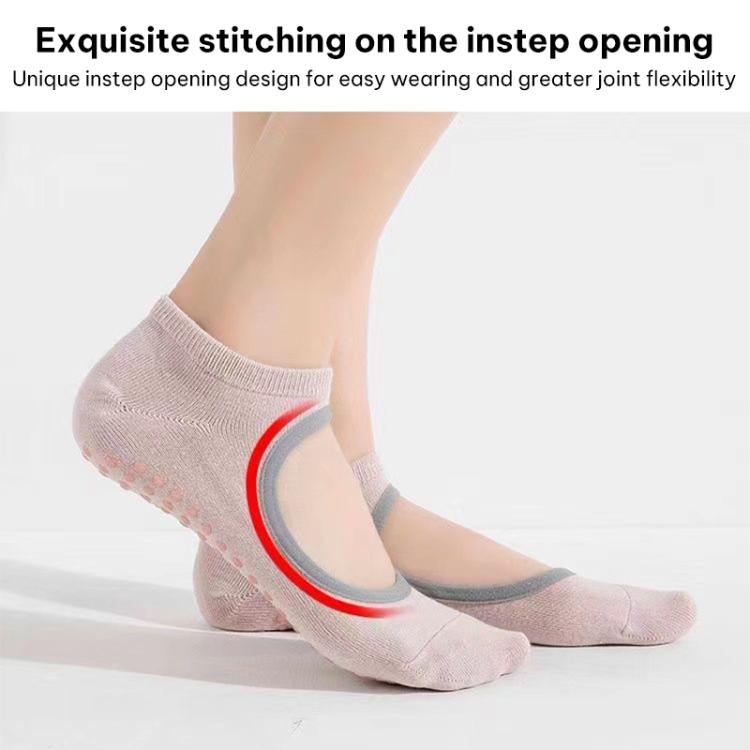 Tất yoga không gót chống trượt cho tập nhảy, phòng gym, thể thao trong nhà, size 35-42