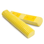 Bộ 2 đầu bông mút thay thế cho cây lau nhà miệng hẹp gập nửa 28cm, màu vàng, xám