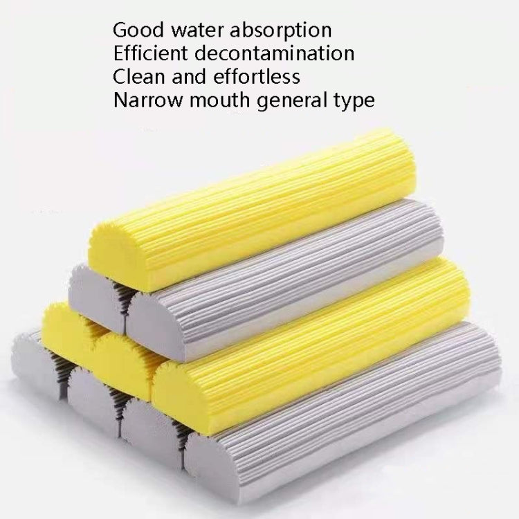 Bộ 2 đầu bông mút thay thế cho cây lau nhà miệng hẹp gập nửa 28cm, màu vàng, xám