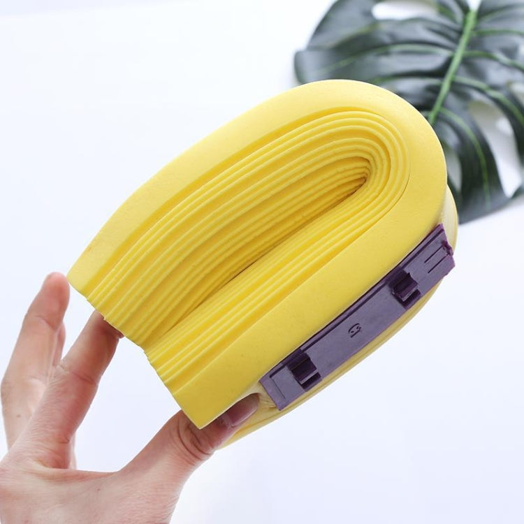 Bộ 2 đầu bông mút thay thế cho cây lau nhà miệng hẹp gập nửa 28cm, màu vàng, xám