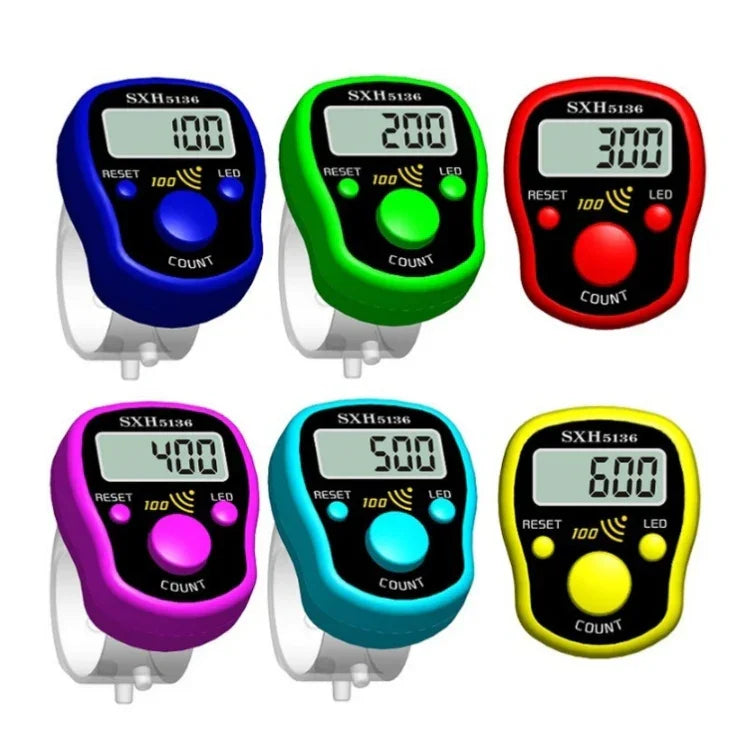 Bộ đếm điện tử phát sáng LED có chức năng nhắc nhở âm thanh sau một trăm, giao màu ngẫu nhiên, 4 cái phát sáng