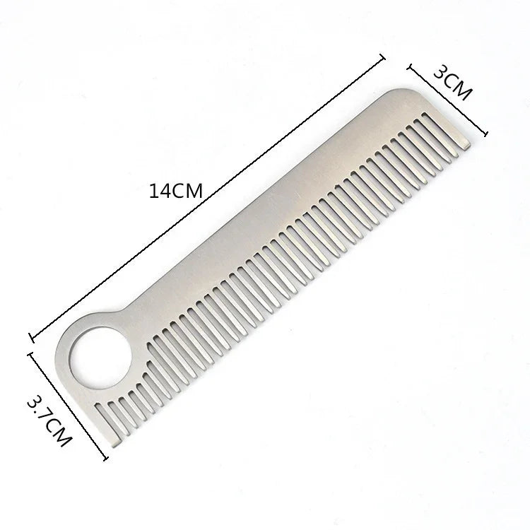 3 cái Lược thép không gỉ độ bền cao dụng cụ di động ngoài trời EDC