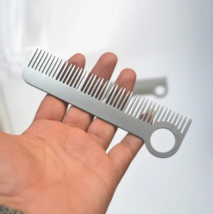 3 cái Lược thép không gỉ độ bền cao dụng cụ di động ngoài trời EDC