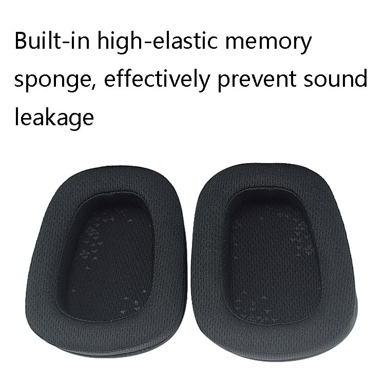 2 miếng bọc mút tai nghe D0005, chụp tai cho Logitech G633 / G933 / G933S, màu: vải lưới, vải lưới, da protein