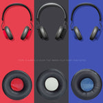 2 miếng bọc mút tai nghe bằng da cho Jabra Revo Wireless, màu: đen lưới đen, đen lưới đen, đen lưới đỏ, đen lưới xanh, trắng lưới trắng, đen lưới xám