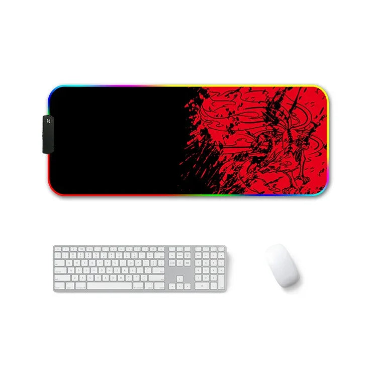 Bàn di chuột cao su chuyển nhiệt RGB phát sáng chống trượt F-01, 250x350x3mm, 250x350x4mm, 260x390x3mm, 260x390x4mm, 300x350x3mm