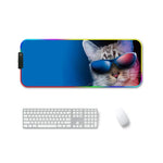 Bàn di chuột cao su chuyển nhiệt RGB phát sáng chống trượt F-01, 350x900x3mm, 350x900x4mm, 400x900x3mm, 400x900x4mm
