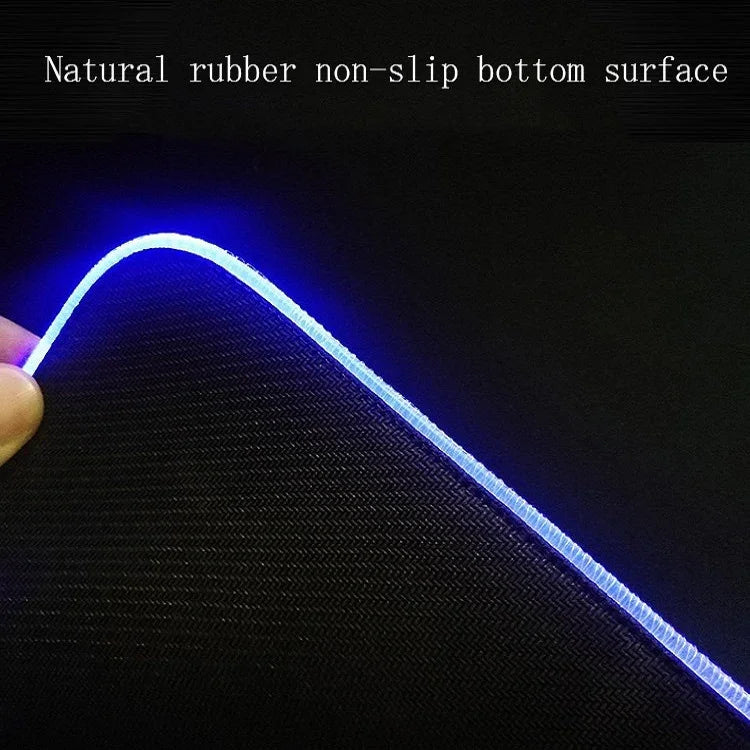 Bàn di chuột cao su chuyển nhiệt RGB phát sáng chống trượt F-01, 350x900x3mm, 350x900x4mm, 400x900x3mm, 400x900x4mm