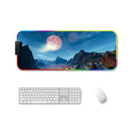Bàn di chuột cao su chuyển nhiệt RGB phát sáng chống trượt F-01, 350x900x3mm, 350x900x4mm, 400x900x3mm, 400x900x4mm